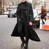 Men's British Street Style Long Trench Coat - Autumn/Spring Hot Seller