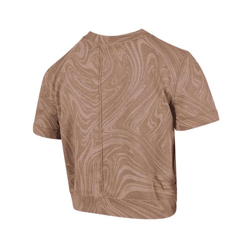 Nike Повседневный пуловер с круглым вырезом, простая футболка с коротким рукавом, женские топы HV2398-214