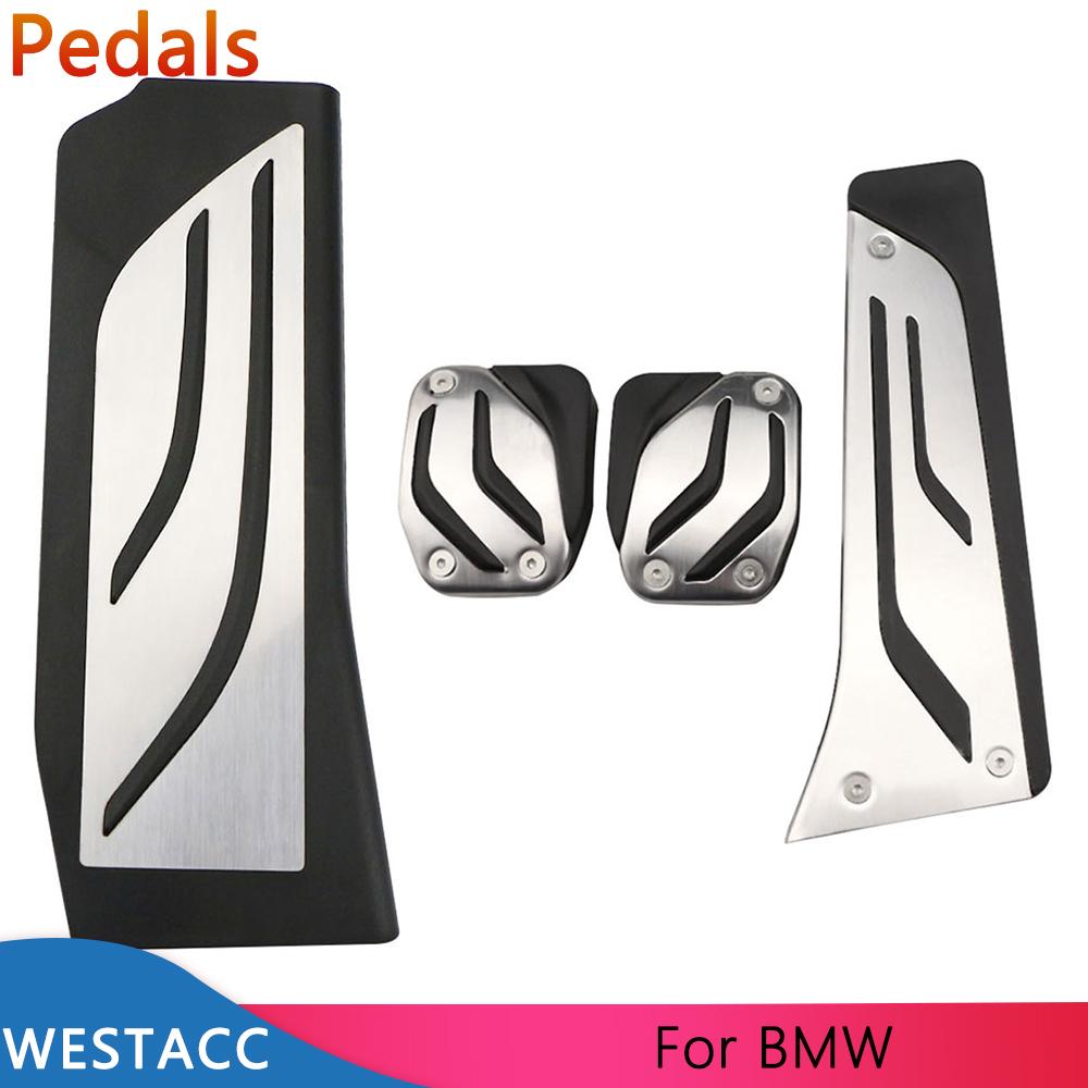 Автомобильные педали, газовый тормоз, подставка для сцепления, чехол для BMW 5 серии G30 G31 G38 520d 520i 525i 528i 530i 2017-