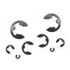 E-type Snap Rings, Set of 120, M1.5-M10, Manganese Steel, for Repairs and Securing Parts, Durable, Oil-resistant