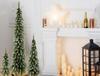 Slim Artificial Christmas Tree, Tatra Spruce, Slightly Snow-Covered