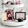 Halloween Party Table Centerpiece Cute Ghost/Mouse Door Ornaments, Miniature Decoration, Double Decorative Corner Sign Layer Arch Wall Decor