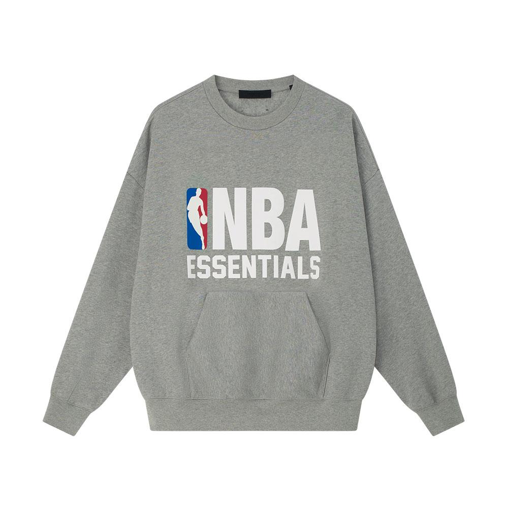 Fear of God Essentials x NBA Sports Fit Crewneck Concrete Heather Men Tops Grey 192NB256502F
