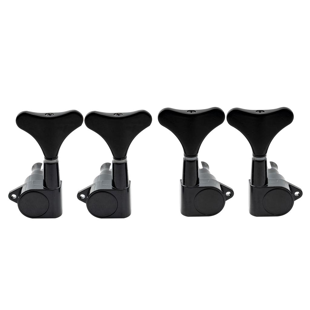 Musiclily Basic L2+R2 Bass Tuners for 4-String Ibanez-Style Electric Bass, Black