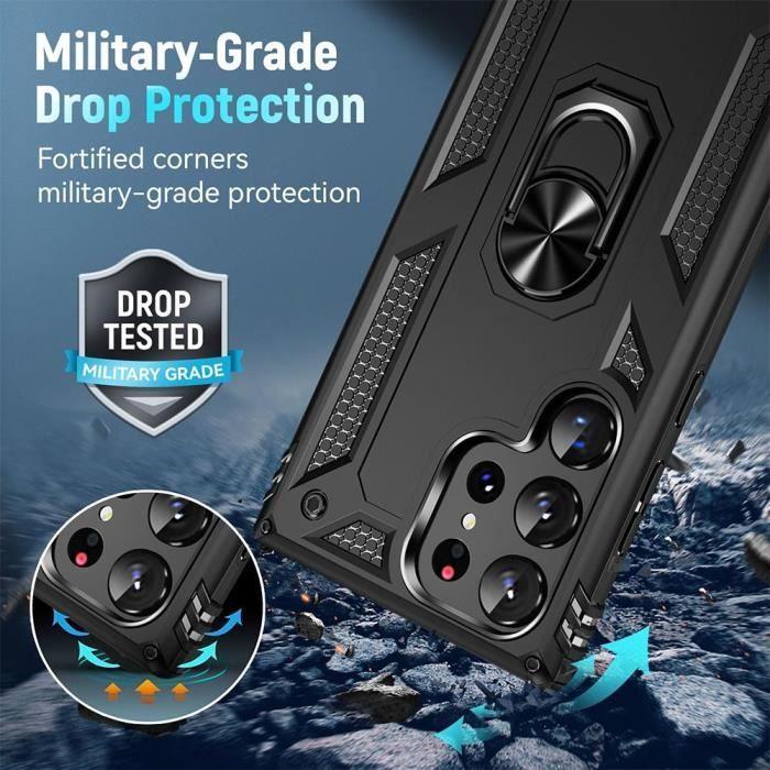 Coque de protection - Booling - pour Samsung Galaxy S24 Ultra - Noir - Antichoc - Anti-Rayures