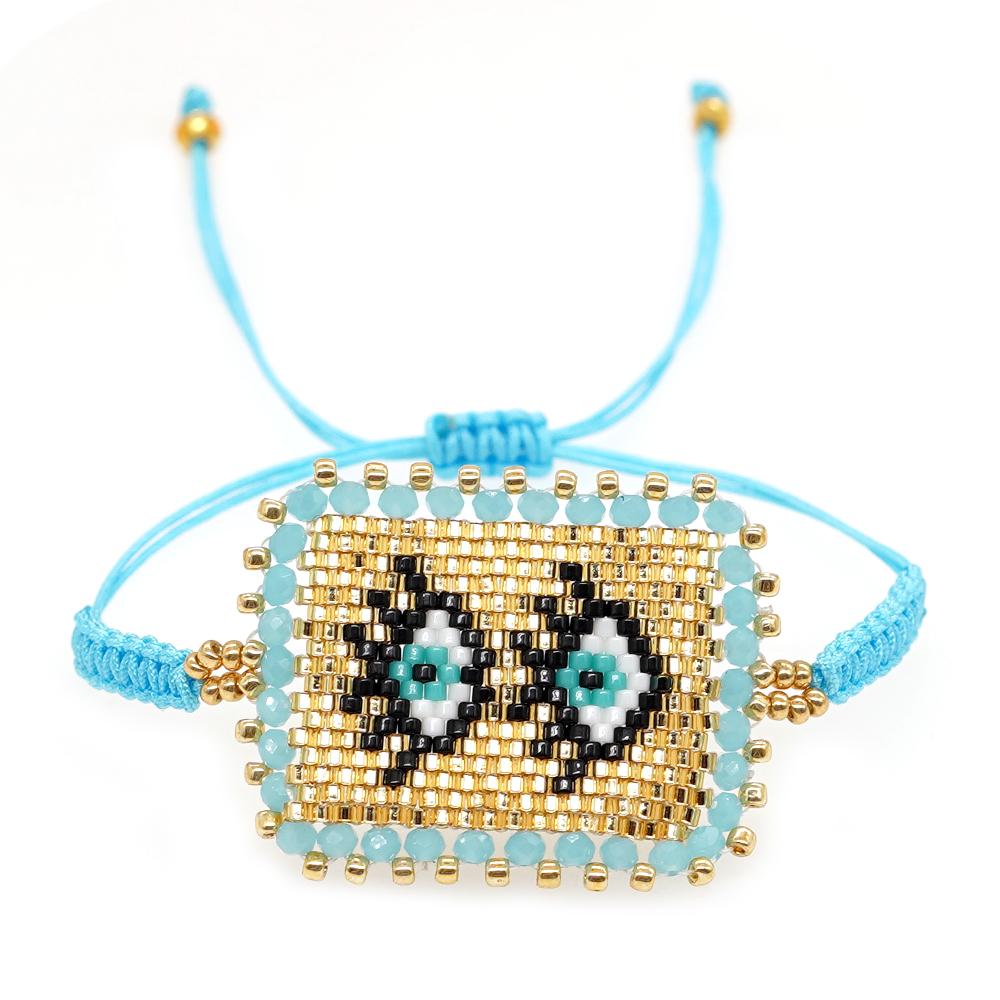Ximang New in Fashion Ximang Beaded Handmade Charm Bracelets Women 2026 Hamsa Fatima Hand Love Heart Pattern Jewelry