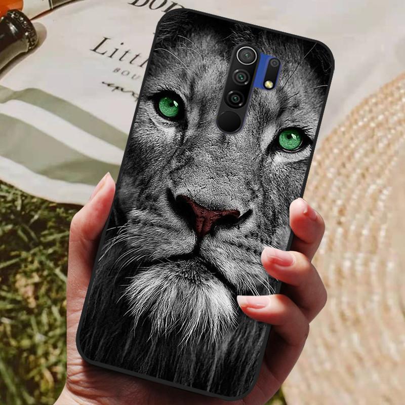 Для чехла Xiaomi Redmi 9 Чехол Кот Цветок волк Силиконовый чехол для Redmi 9 redmi9 Чехол Бампер 6.53" Ударопрочный Чехол для телефона Coque