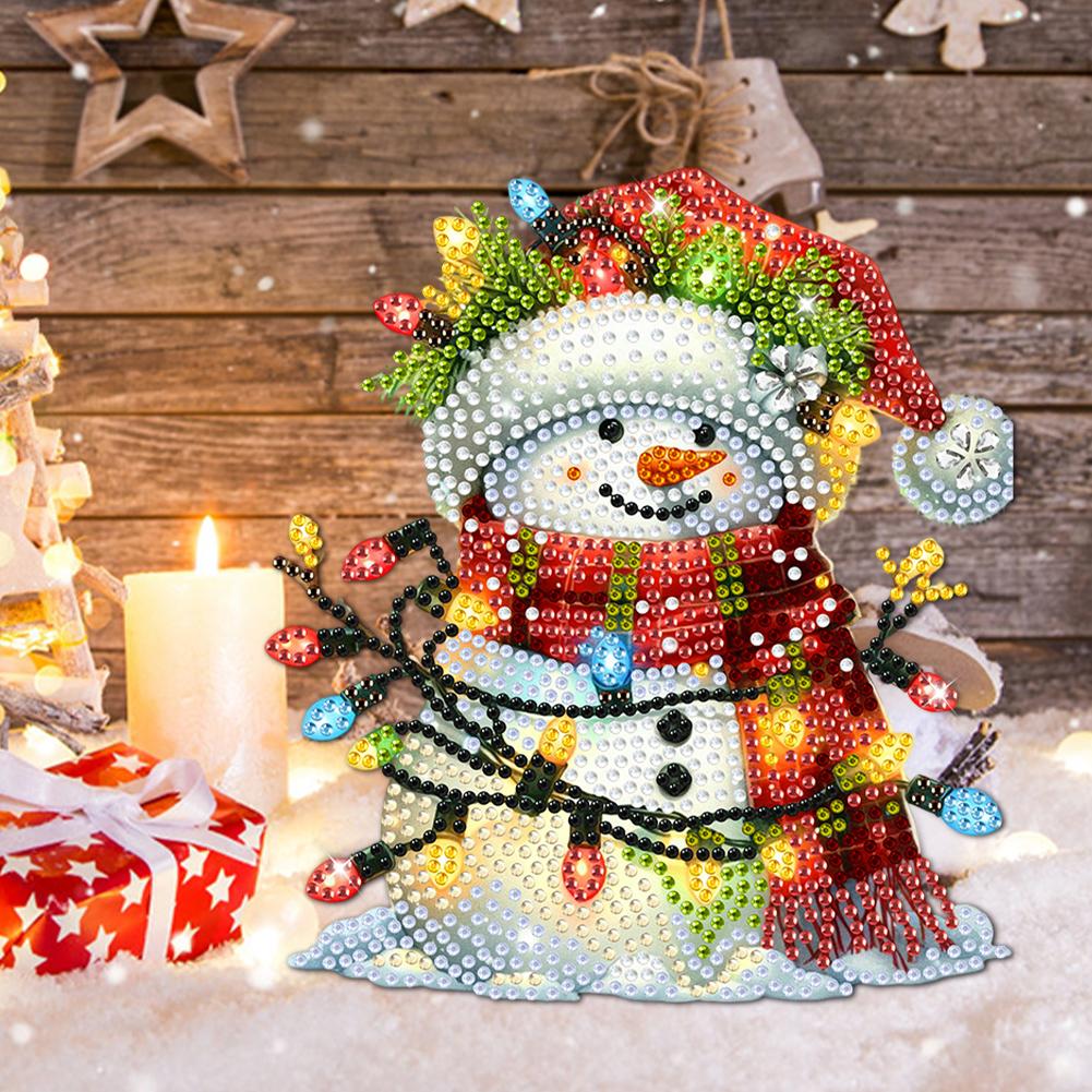 Акриловые трясущиеся головой алмазные картины, настольные украшения, набор, Рождественские алмазные картины, настольные украшения для взрослых, начинающих