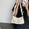 Sweet Style Bag for Women Solid Color Texture Underarm Bag Solid Color Fold Cloud Bag Shoulder Chain Bag for Women