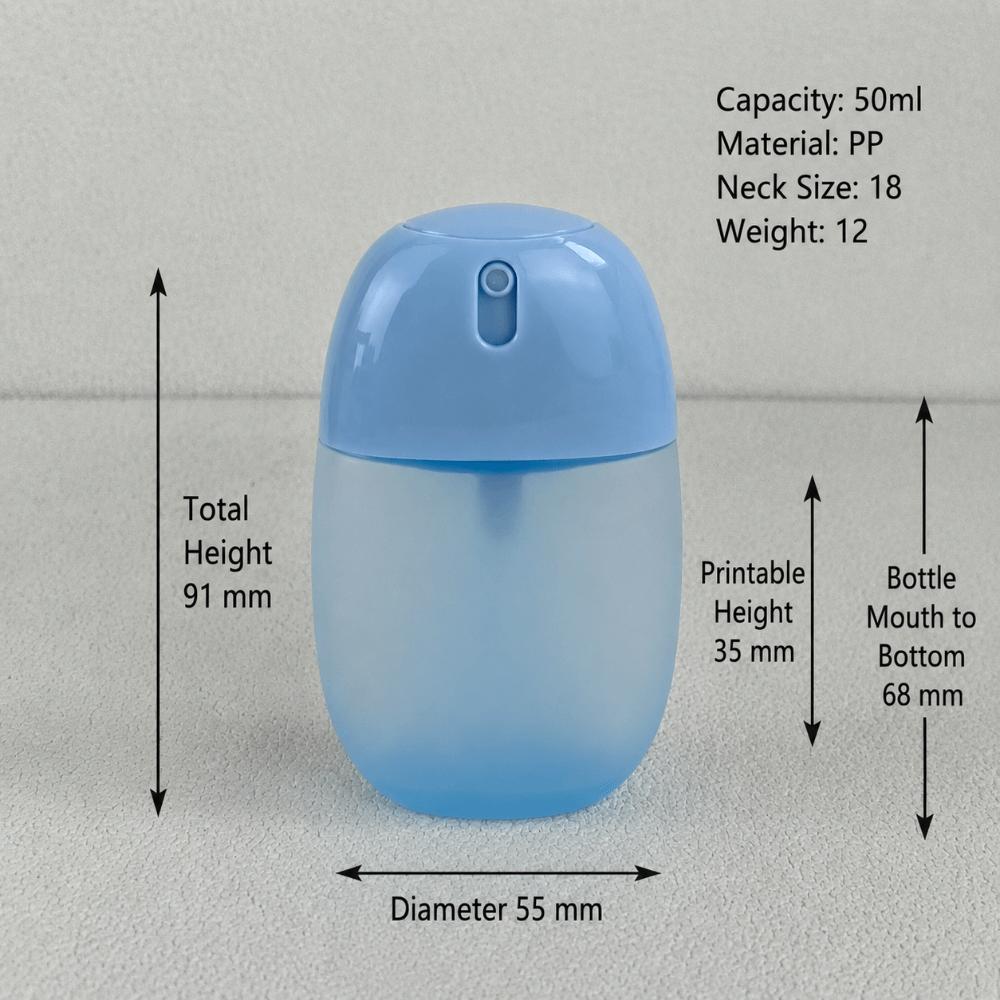 50ml Oval Shape Refillable Spray Bottle PP Cosmetic Spray Bottle New Perfume Spray Bottle  Travel