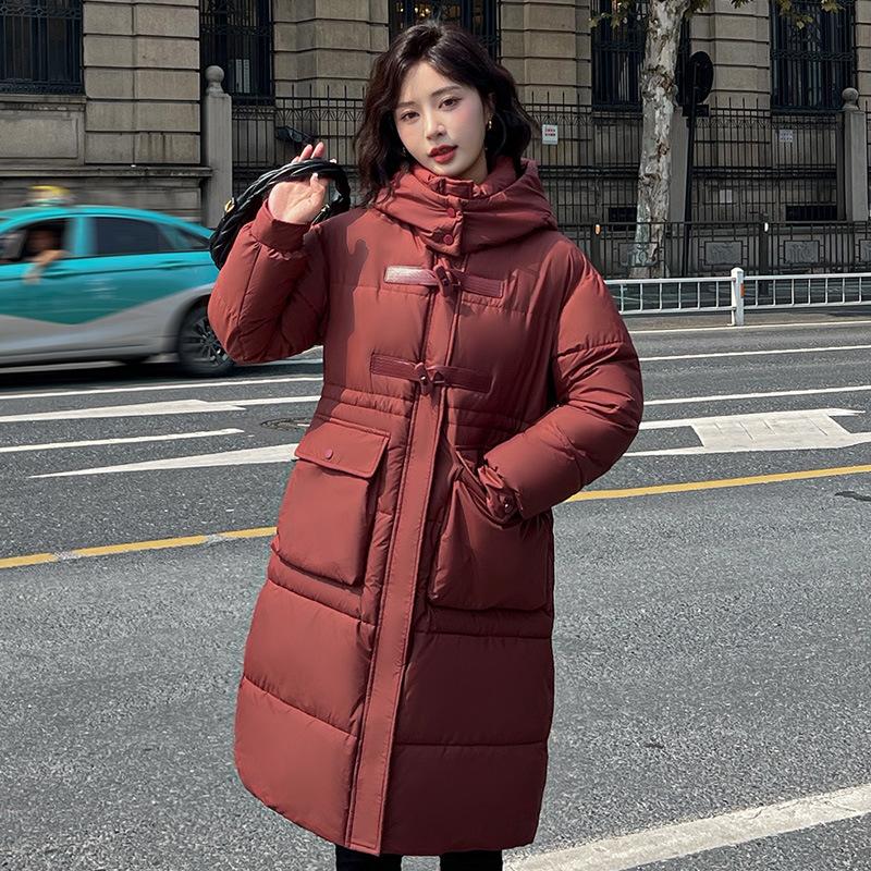 Women's Windproof Hooded Fluffy Warm and Cold Loose Medium-length Casual Sports High-quality Fabric Jacket Cotton Coat Jacket