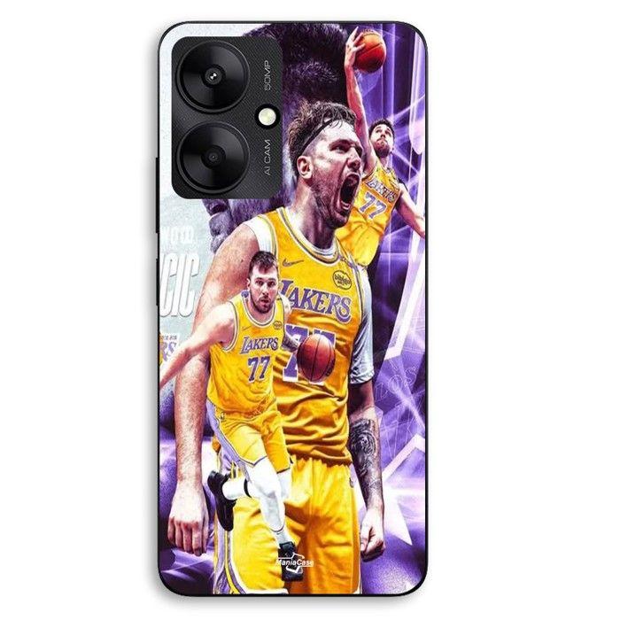 Coque de téléphone personnalisée - MANIACASE - Xiaomi Redmi 13C 5G - Noir - Silicone TPU - Luka Dončić Los Angeles Lakers