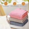 4-pack coral fleece women's hair towel wrap, wet hair reversible blow dry towel