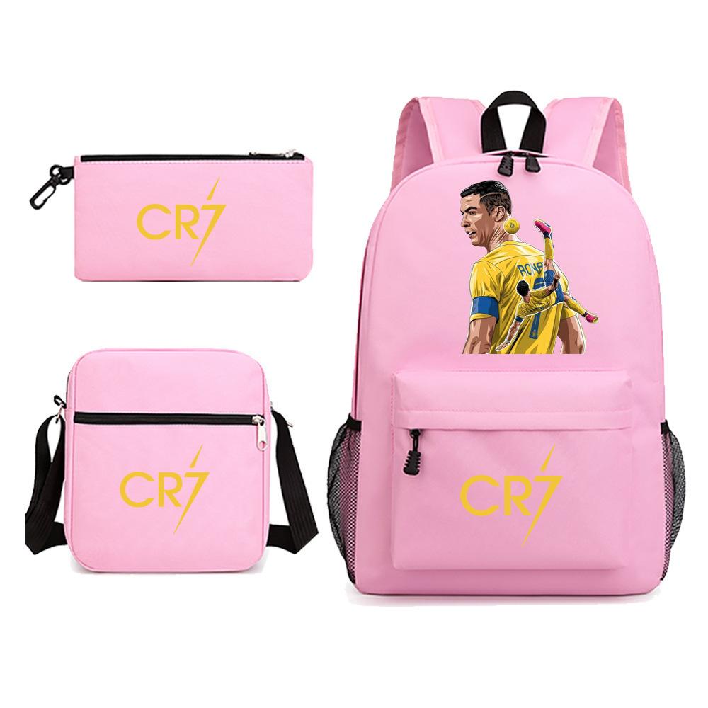 Youth Fashion Backpack Shoulder Bag Pencil Case Children'S Student School Bag 3-Piece Set