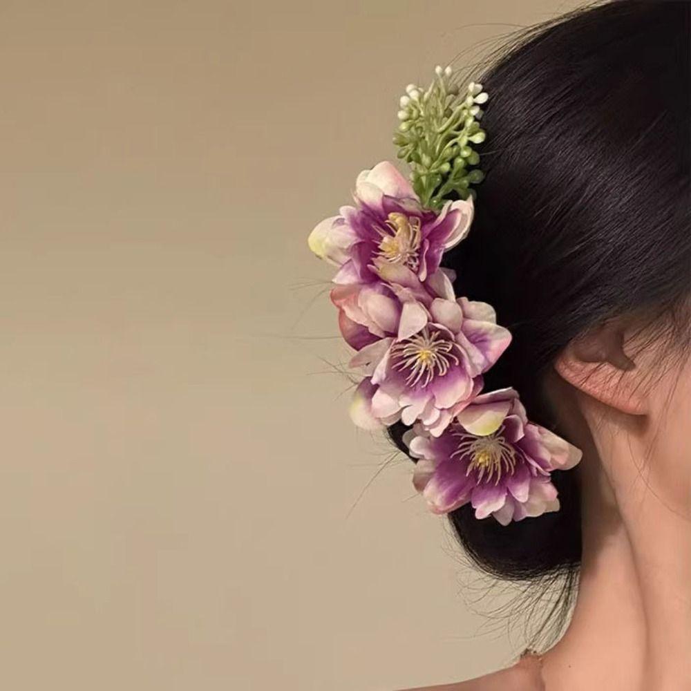 Sweet Bohemian Hairpin Ethnic Style Wedding Bride Accessories Headwear Flower Hair Comb Girls