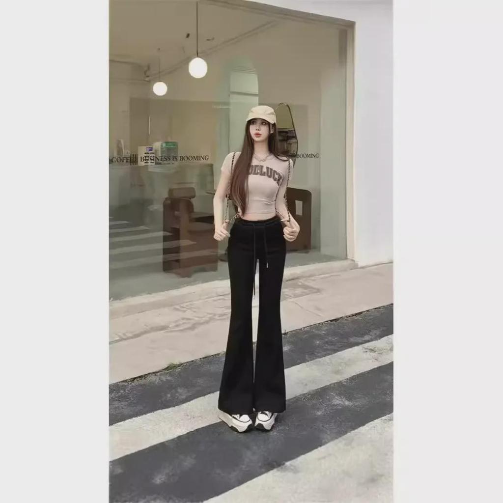 Женские расклешенные штаны для йоги в американском стиле с высокой талией 2024 года