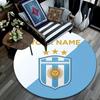 Custom Name,Argentina pattern round rug,Carpet Rug for Living Room Bedroom Playroom ,Non-slip Floor Mat,Holiday Gifts and Birthday Gifts.