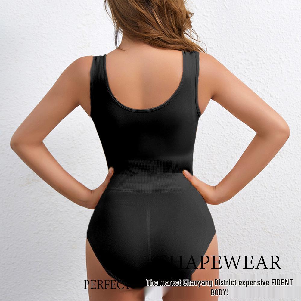 Бесшовный боди с контролем живота большого размера