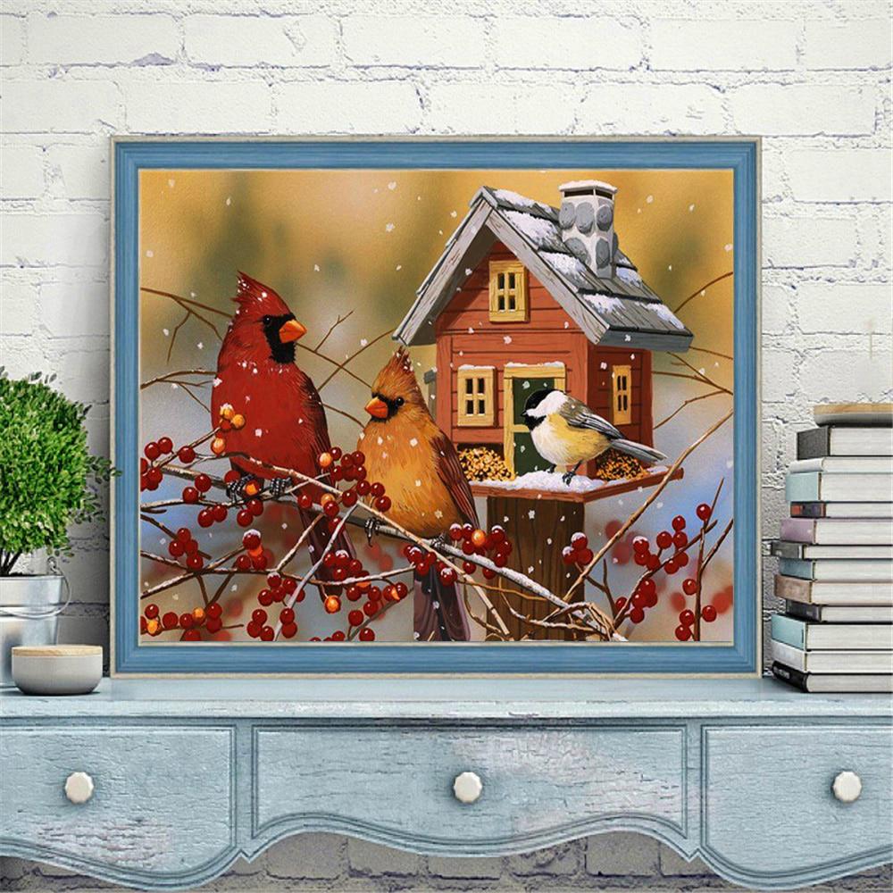 Алмазная вышивка мозаика птица полная дрель 5D DIY алмазная живопись животное снег ремесло набор для декора детской комнаты