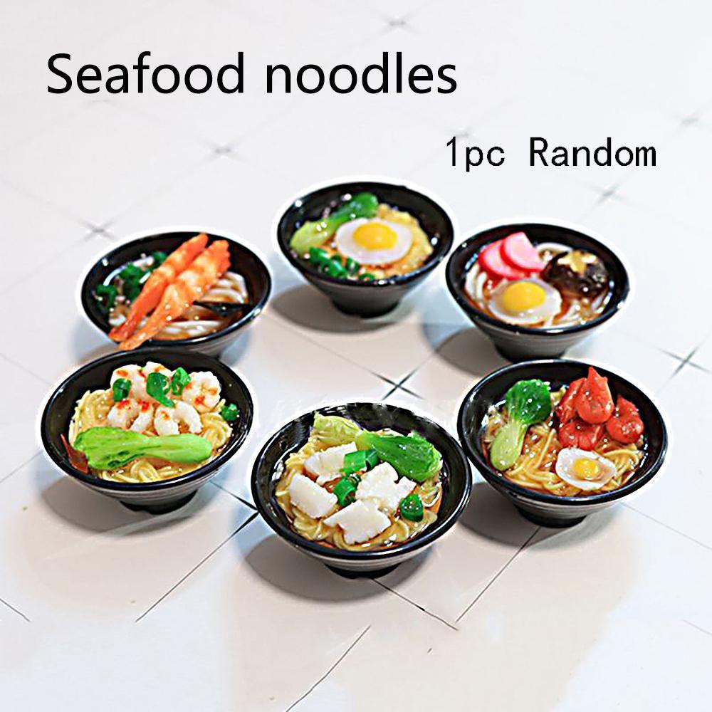 Лапша с морепродуктами Кукольные аксессуары Миниатюрный кукольный домик Искусственная еда Кукольный домик Украшения Кухня