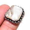 Жемчуг Бива Ручная работа Ювелирное изделие из стерлингового серебра 925 пробы Кольцо Размер 6.5 N1t88