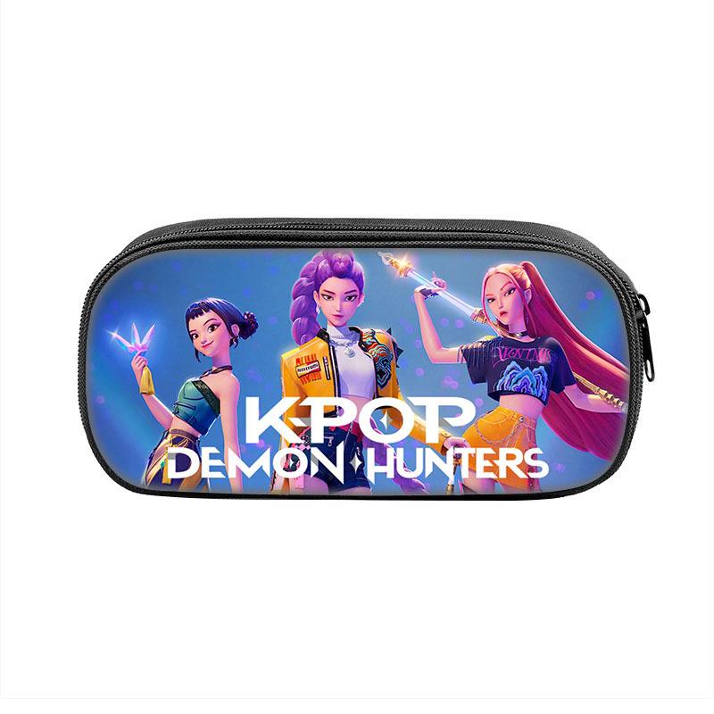 Пенал Demon Hunters K-Pop Пенал для детей младшего и среднего школьного возраста Сумка для хранения CLE