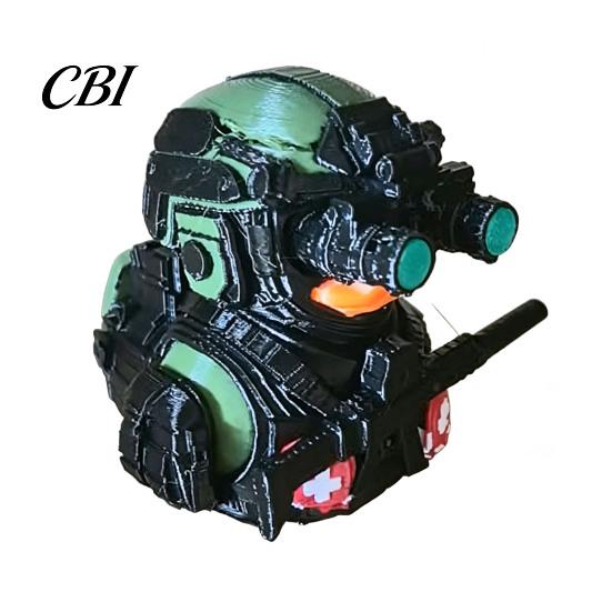 Desktop Tactical Decoration Night Vision Duck Figurine, Cool Military Statue, Desk Decor for Gamers Collectible Figure Collectors, 4 Colors Available,