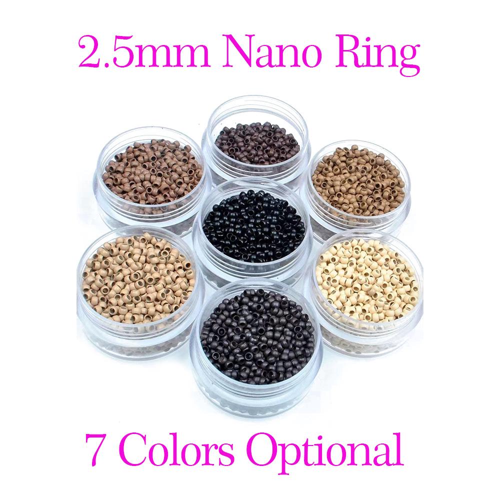 Микрокольца для наращивания волос из наномеди 2,5 мм - 1000 шт.