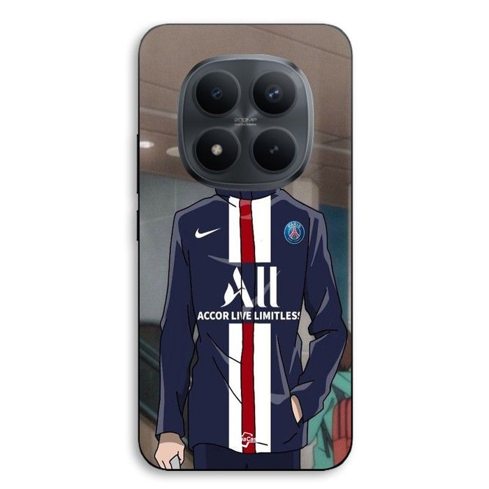 Coque téléphone - MANIACASE - Xiaomi Redmi Note 15 Pro Plus 5G - Silicone TPU - Noir - Motif Paris Saint-Germain animé