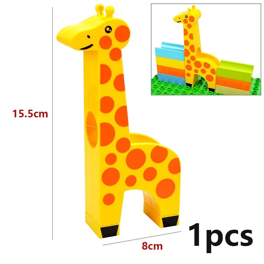 Большой размер слайд гоночный трек мяч кирпич крупный строительный блок воронка слайд лабиринт аксессуары детские игрушки совместимые Duploes