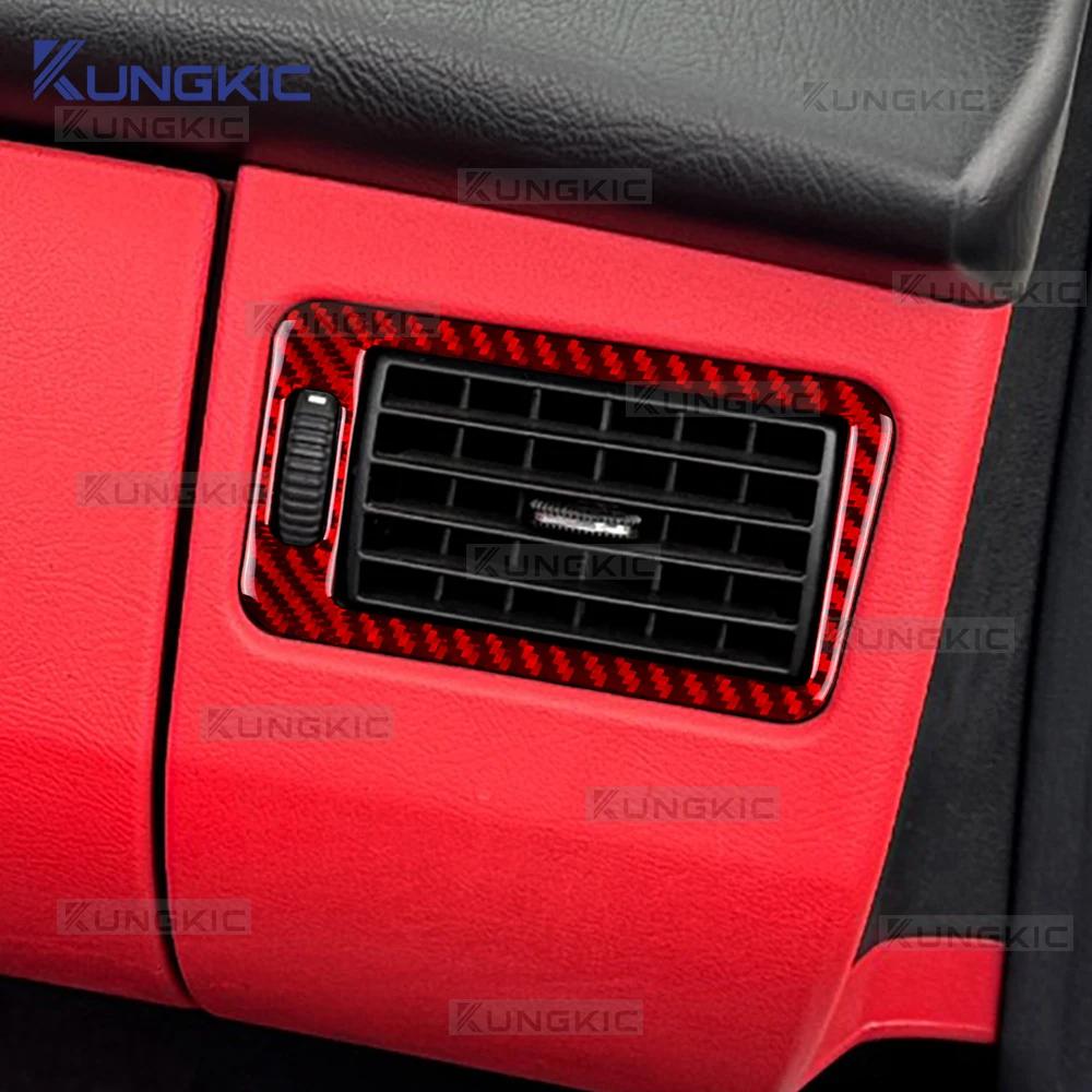 For Mercedes Benz SLK R170 1996 1997 1998 1999 2000 2001 2002 2003 Real Soft Carbon Fiber Passenger Air Vent Frame Trim Sticker