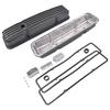 SBC 283-400 Tall Fin Polished Aluminum Valve Covers, Fits '58-'86 Models