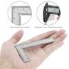 Stainless Steel 1.2mm L Shaped Ruler Dual Scale Multi Size Heavy Duty Woodworking Decoration Engineering