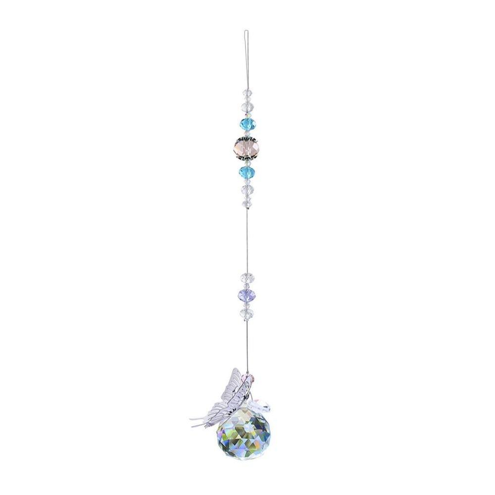 Prism Effect Crystal Prism Ball Butterfly Window Pendant Rainbow Suncatcher Outdoor Hanging