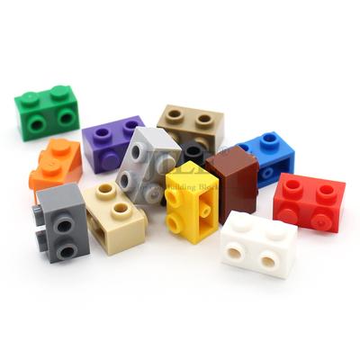40 шт. строительные блоки MOC 11211, модифицированный кирпич 1x2 с заклепками по бокам, совместимые сборки, строительные частицы, креативные игрушки
