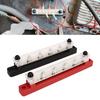 2Pcs DC12V‑48V 150A Power Distribution Block 6 Studs M6 Battery Bus Bar for Car RV Yacht Boat Black 
