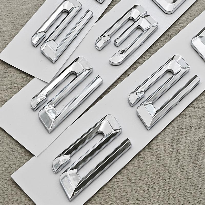 AAAOL1 3D ABS Chrome Car Letters Logo 218i 220i 230i Badge Rear Trunk Emblem Sticker For BMW 218i 220i 230i 225i F44 F45 Tail Marking