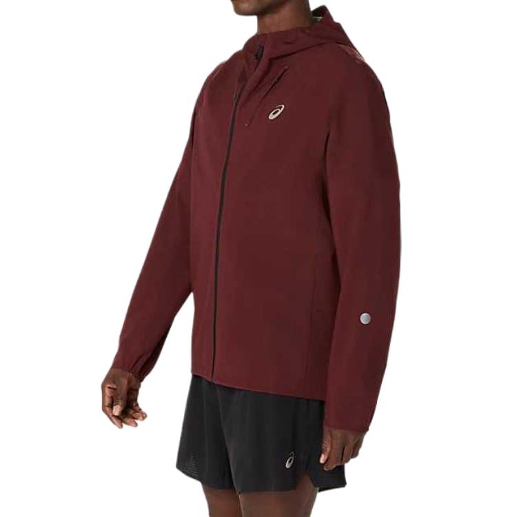 Asics Куртки Metarun Мужские Темно-красные С капюшоном Умеренные Другое 2011D121-201