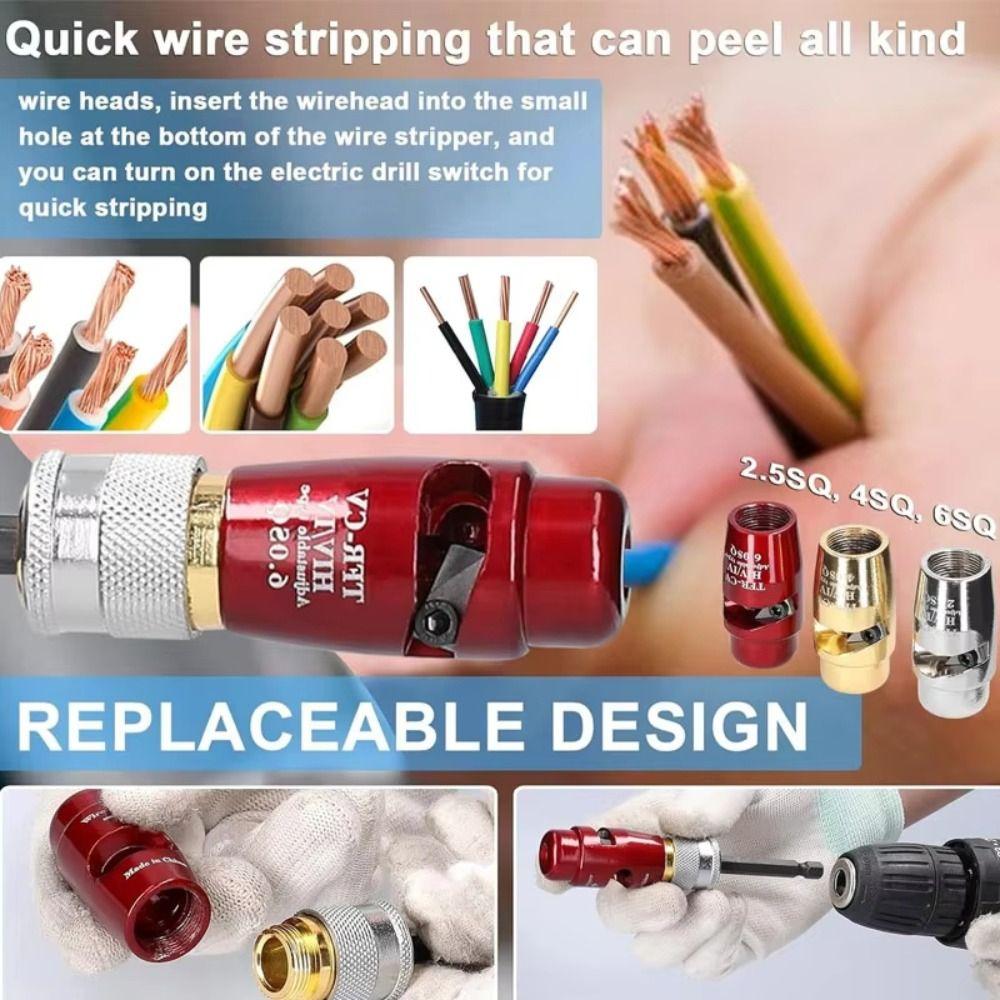 Professional Electric Wire Stripper Quickly Stripping Wire Stripper Bit Kit  Electrical Tools