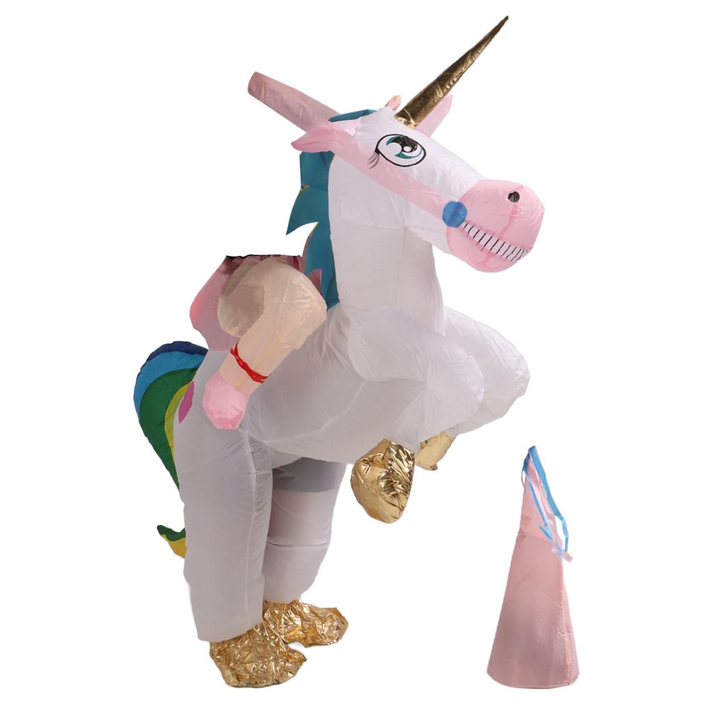 Надувной костюм для верховой езды, легкий, безопасный, милый, надувной, ездовой, костюм животного для вечеринки, косплей