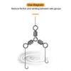 Hot High Quality Durable 3 way Bearing Fishing Rolling Swivels Connector Tackle Solid Rings