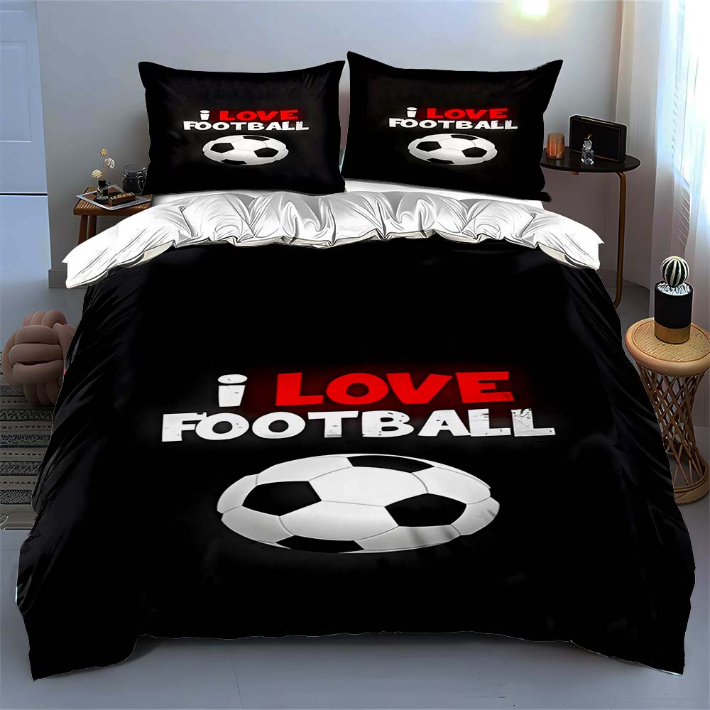 Bold football design. Bedding Duvet cover sets Duvet covers Pillowcases gifts (1 * Duvet Cover 2 * Pillowcases, without duvet insert)