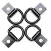 4 Pcs D-Rings Tie Down Anchor Hooks, 10Mm Fixing Hole D-Ring For Pickup Truck Bed Deck Rails T Slot Nut Screw, Heavy Duty Steel D Ring For Trailer,