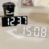 Часы 1 шт. светодиодный цифровой электронный зеркальный студенческий настольный умный будильник многофункциональный декор гостиной спальни
