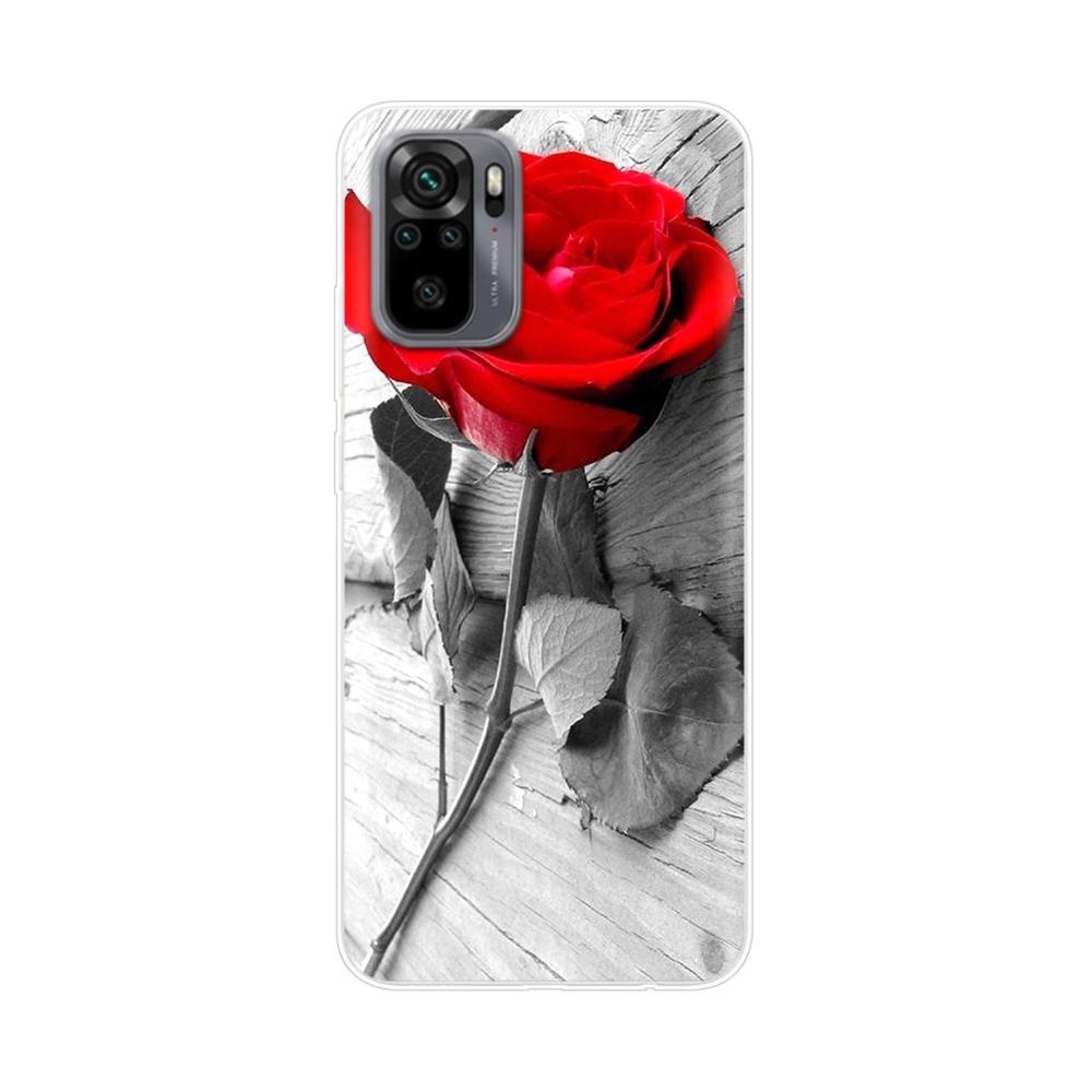 Силиконовый чехол-цветок для Xiaomi Redmi Note 10 Case 6.43'' Милый ТПУ задняя крышка для Xiomi Redmi Note10 Pro Бампер Чехлы
