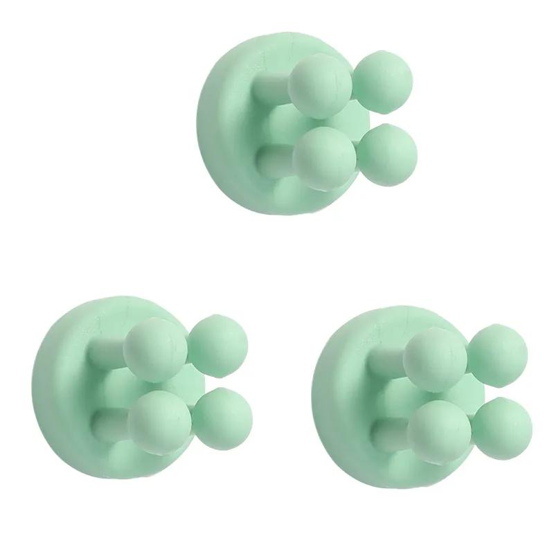 3 шт., силиконовые держатели для зубных щеток, водостойкий самоклеящийся настенный одинарный крючок для подвешивания ключа, держатель вилки