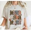 Fashion Funny Striped Flower Leopard Mama Letter Print Kids Short Sleeves T-Shirt Loose Casual Summer Outdoor Street Boy and Girl Tees Tops