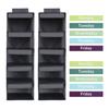 A74E-2шт 5-полочный еженедельный органайзер для одежды для детей, подвесной органайзер для шкафа с визуальной маркировкой от понедельника до пятницы