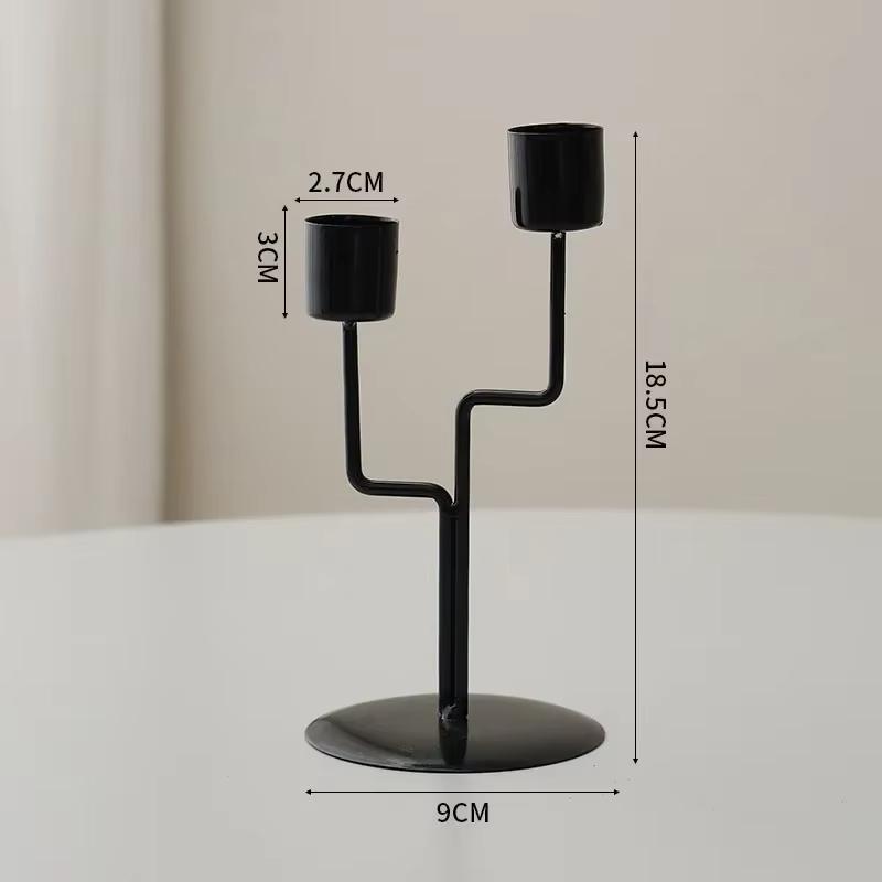 1 Piece of Simple Single Bracket Durable Iron Candle Holder Candlelight Dining Table Home Kitchen Bar Decoration