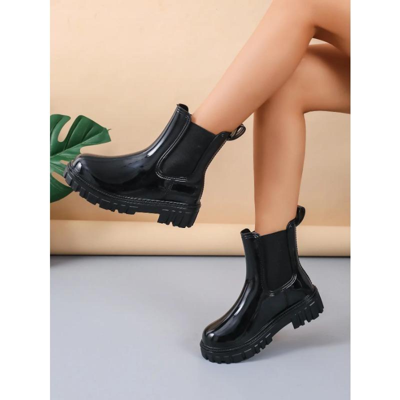 Designer Shoes for Women New High Quality Silver Women's Boots Waterproof Non-slip Thick Sole Chelsea Boots Botas De Mujer